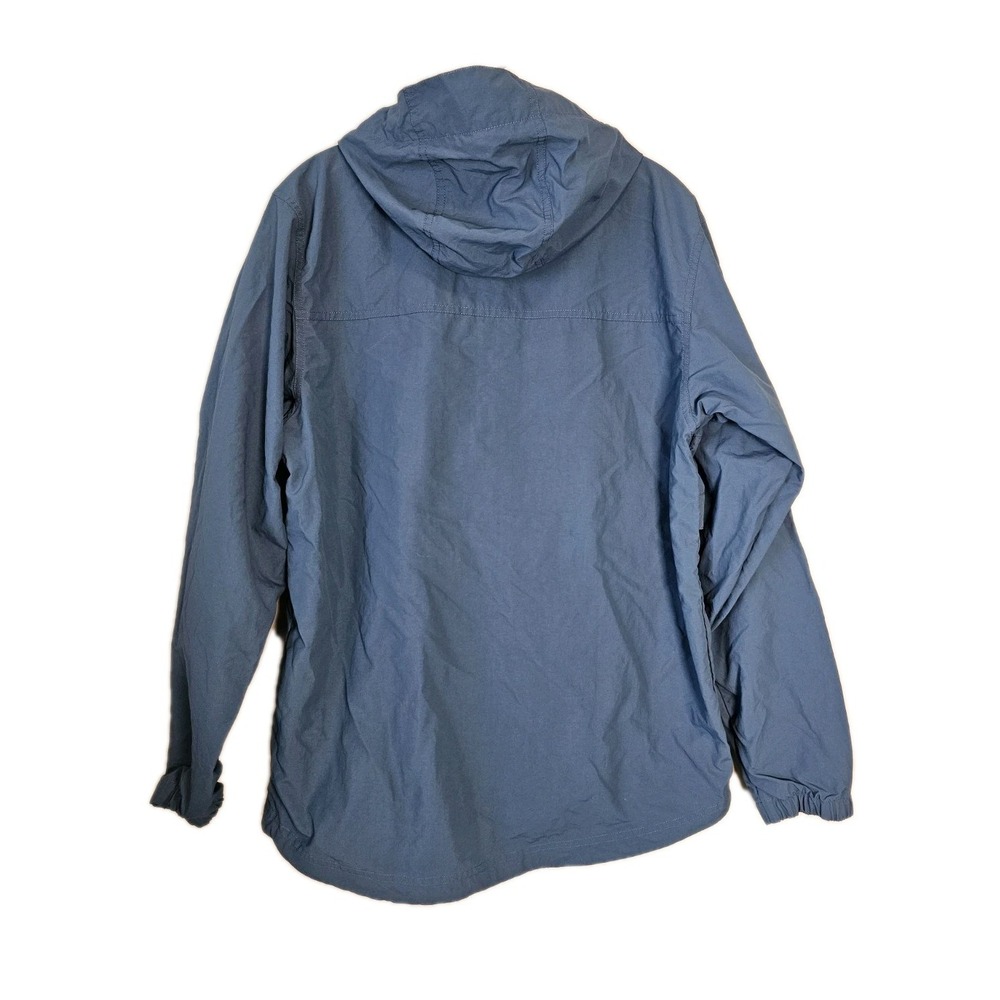 Vtg LL Bean Men's Small Jacket Hooded Nylon Anorak Pullover Hiking Blue - Picture 2 of 9